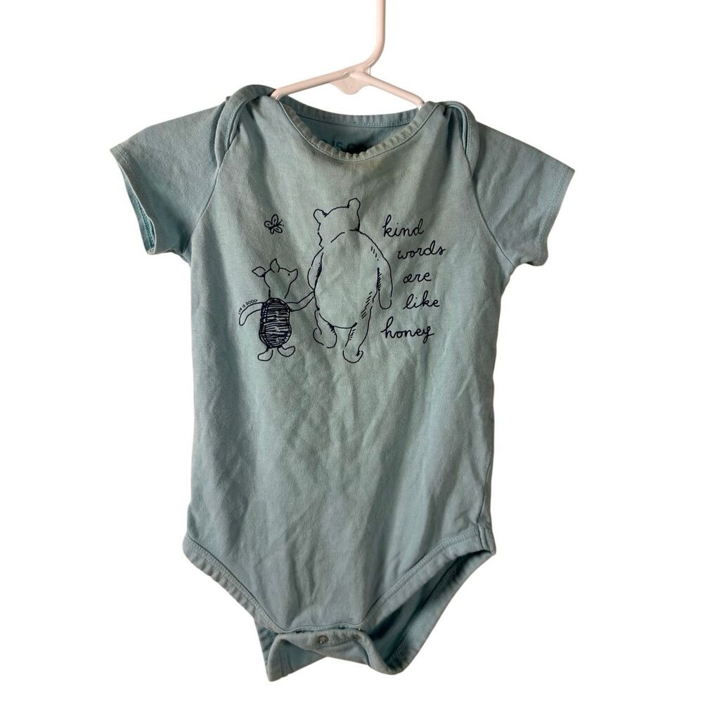 Life‎ is Good/ Disney Winnie Pooh Piglet Bodysuit snaps Blue 12/18M